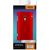 レイアウト ソニー・エリクソン Xperia™(X10、ドコモSO-01B)用ラバーコーティングシェルジャケット/マットレッド RT-SE10C3/R