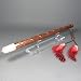 Oak Wood Healing Wand w/ Rose Quartz Crystal Point & Spiral Copper Wrap, WW47 Oak Wood Healing Wand w/ Rose Quartz Crystal Point & Spiral Copper Wrap, WW47