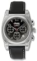 Jeep Gents JP79/C Chronograph Watch with Black Leather Strap and Black Dial