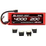 Venom 20C 2S 4000mAh 7.4V Hard Case LiPo Battery with Universal Plug (EC3/Deans/Traxxas/Tamiya)