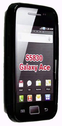 A PACK OF BLACK + PURPLE COLOUR GEL PROTECTION CASE COVER FOR SAMSUNG GALAXY ACE S5830