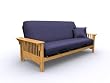 Santa Barbara Golden Oak Full Size Futon By Elite Furniture