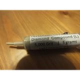 Diamond Polishing Lapidary Paste Compound 5,000 Grit 2-3 Micron for Mirror Finish - 5 Gram Syringe, (L) 10% Concentration of Damond Powder