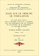 Essai sur le principe de population