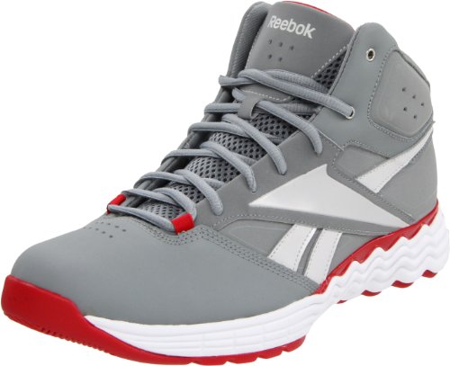 Reebok Mens Thermal Vibe Basketball Shoe,Nubuck-Grey/Grey/White/Red,15 M US