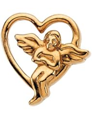 CleverEves 14K Yellow Gold 09.00X09.00 mm Angel Lapel Pin