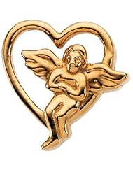 14k Yellow-Gold Angel Lapel Pin by US Gems