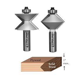 61-505, 1 2 Shank V-Edge Banding Router Bit Set by infinity Tools