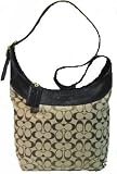 Coach Bleecker Signature Sophie Hobo Handbag Khaki Black 12365 $328