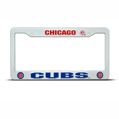 Chicago Cubs Plastic Mlb License Plate Frame Tag Holder