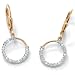 Diamond Accent 18k gold (40 mils) over Sterling Silver Hoop Earrings