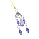 Hand Crafted Cellular Phone Charm - Chandelier Purple 01