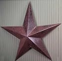 36-Inch Primitive Decorative Star, Burgundy