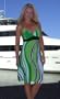 Green Swirl Jeweled Party Dress