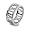 Eve's Addiction Roman Numeral Style Open Sterling Silver Ring, 5, sterling-silver