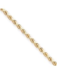 3mm, 10 Karat Yellow Gold, Diamond-Cut Rope Chain - 18 inch