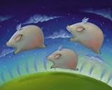 Pigs Will Fly - Artist: Rob Scotton - Art Print Poster Size: 10.00 by 8.00 inches