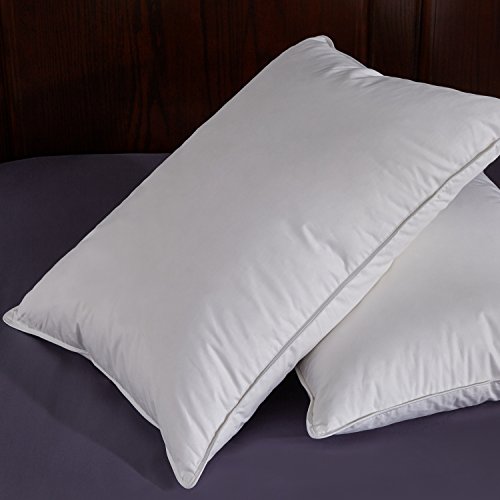 Puredown White Goose Feather and Down Pillow, Queen, Set of 2