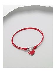 Heart Cotton Colored Enamel Bracelet In 92.5 Sterling Silver