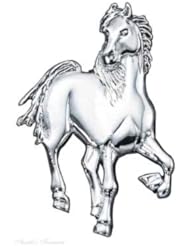 Sterling Silver Prancing Horse Brooch Animal Brooch Pin Animal Pendant