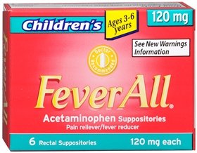 FEVERALL CHILD SUPPOS 120 MG Size: 6