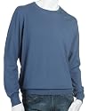 Ermenegildo Zegna Men's Crewneck Cashmere Sweater, Blue