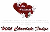 Gourmet Food : 'Be My Valentine' Milk Chocolate Fudge Box