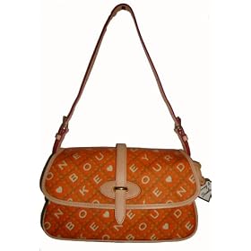 Dooney & Bourke Purse Handbag Large Flap Tangerine