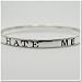 Kitson キットソン シルバーメッセージブレスレット "U love 2 HATE ME"