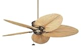 Emerson CF2000AB / B20TL Antique Brass with Tropical Leaf Blades Maui Bay 5 Blade 52 Maui Bay Ceili
