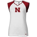 Nebraska adidas Loud and Proud Cap Sleeve Raglan - Women's
