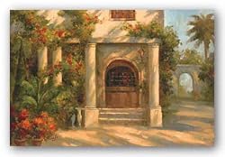 Augustine's Courtyard by Enrique Bolo 36"x24" Art Print Poster