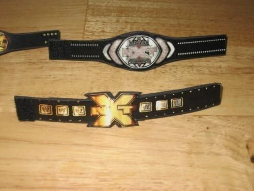 4 WWE Custom NXT Title Belts Set World Tag Team Womens For Mattel Jakks Figures