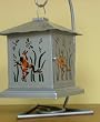 Silver Frog, Bee and Dragonfly Lantern with Stand