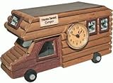 Rustic Wood Travel Camper Motorhome RV Clock For Mantel Or Table (Made Of Wood) 12