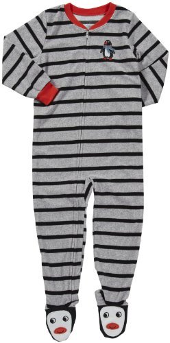 Carter's Boys 1-piece Micro-fleece Pajamas (Youth 5, Penguin Stripe) Color: Penguin Stripe Size: Youth 5 NewBorn, Kid, Child, Childern, Infant, Baby