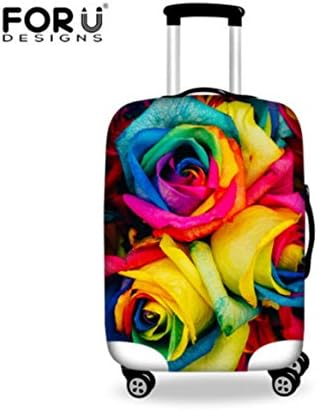 Durable Travel Luggage Bag Cover Colorful Floral Suitcase Cover For 18-30 Inch Trolley Case Elastic Stretch Luggage Accessories - HA0026L
