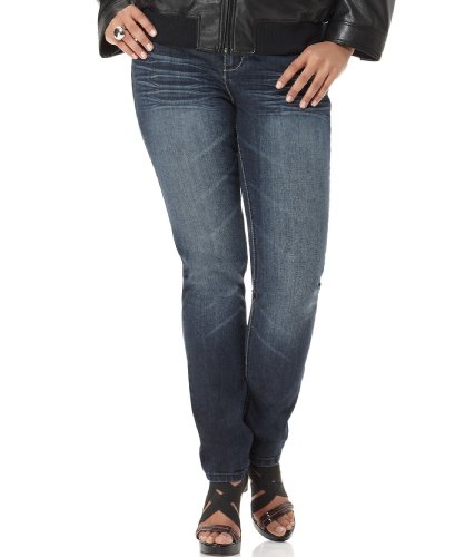 Dereon Plus Size Jeans - Skinny Sinful Dark Wash