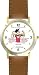 All of THE 7 HABITS #3 - White Youth (Spanish Text) - DELUXE TWO-TONE WATCH from THE 7 HABITS - WATCH COLLECTION BY WATCHBUDDY&reg; - Arabic Numbers - Brown Leather Strap-Size-Women's Size-Small
