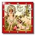 Vintage Forget Me Not Cupid Children - 10x10 Wall Clock