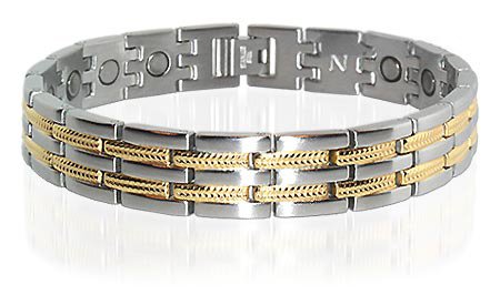 New Magnetic Stainless Steel Golf Mens Bracelet 8.5 “