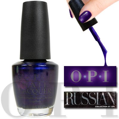 OPI Nails Russian Navy Metallic Purple Nail Lacquer/Polish - Russian Colour R54