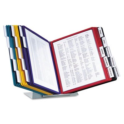 Durable Office Products 536000 Desk Reference System, w/ Desk Stand, 10 Letter Sleeves On Sale