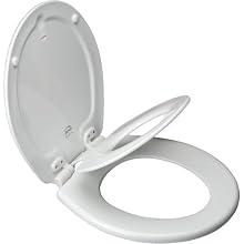 Mayfair 83EC 000 NextStep Child/Adult Built-in Potty Seat with Lift-Off Hinges, Round, White