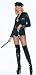 5Pc Sexy Cop Police Officer Zipper Romper Includes. Hat Cuff Baton