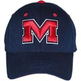 Top of the World Mississippi Rebels 1-Fit Stretch Cap - Miss Rebels Navy 7 3/4