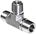 Parker - 4-4-4 MT-SS Stainless Steel 316 Pipe Fitting, Tee, 1/4