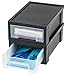 IRIS USA Small Desktop Stacking Drawer, 6 Pack, Black