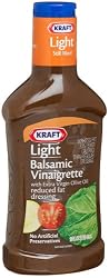 Kraft Light Balsamic Vinaigrette with Extra Virgin Olive Oil Reduced Fat Dressing, 16-Ounce Plastic Bottles (Pack of 6)