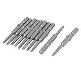 uxcell スクリュードライバービット　ヘックススクリュードライバービット　6mmx60mmxH2.5　10本入り